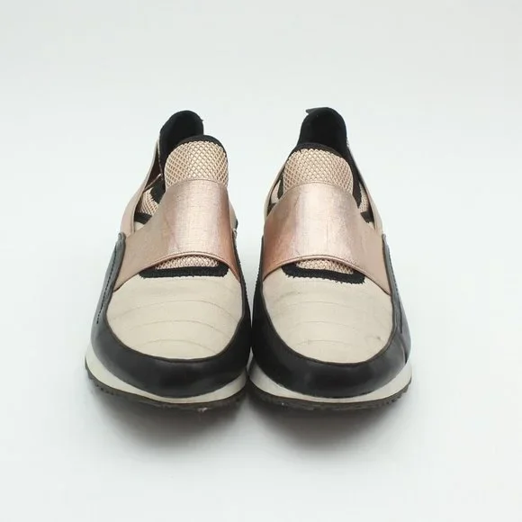 STEVE MADDEN Kyra Womens Beige n Rose Gold Slip-on Retro Sneakers - Picture 4 of 12